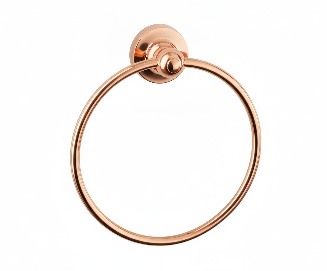 French Copper TOWEL RING in a traditional style compatible with Barber Wilsons, Lefroy Brooks, Rudge, and Chadder & Co.