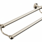 Nickel Plate 600 DOUBLE TOWEL RAIL in a traditional style compatible with Barber Wilsons, Lefroy Brooks, Rudge, and Chadder & Co.