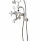 Nickel Plate Bath Mixer Wall MOUNTED (PN-1950) in a traditional style compatible with Barber Wilsons, Lefroy Brooks, Rudge, and Chadder & Co.