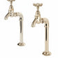 Nickel Plate BIB TAPS EXTENDED upstand bibs in a traditional style compatible with Barber Wilsons, Lefroy Brooks, Rudge, and Chadder & Co.