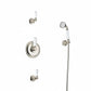Nickel Plate Concealed Shower With Handset Hook Kit in a traditional style compatible with Barber Wilsons, Lefroy Brooks, Rudge, and Chadder & Co.