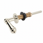 Nickel Plate CISTERN LEAVE SOLID HANDLE in a traditional style compatible with Barber Wilsons, Lefroy Brooks, Rudge, and Chadder & Co.