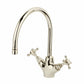 Nickel Plate KITCHEN MIXER SINGLE HOLE in a traditional style compatible with Barber Wilsons, Lefroy Brooks, Rudge, and Chadder & Co.