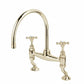 Nickel Plate KITCHEN MIXE WITH SWANECK in a traditional style compatible with Barber Wilsons, Lefroy Brooks, Rudge, and Chadder & Co.