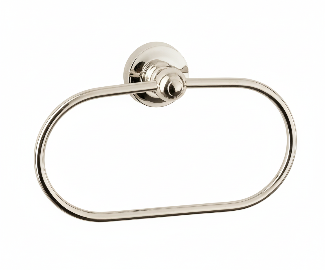 Nickel Plate OVAL TOWEL RAIL in a traditional style compatible with Barber Wilsons, Lefroy Brooks, Rudge, and Chadder & Co.