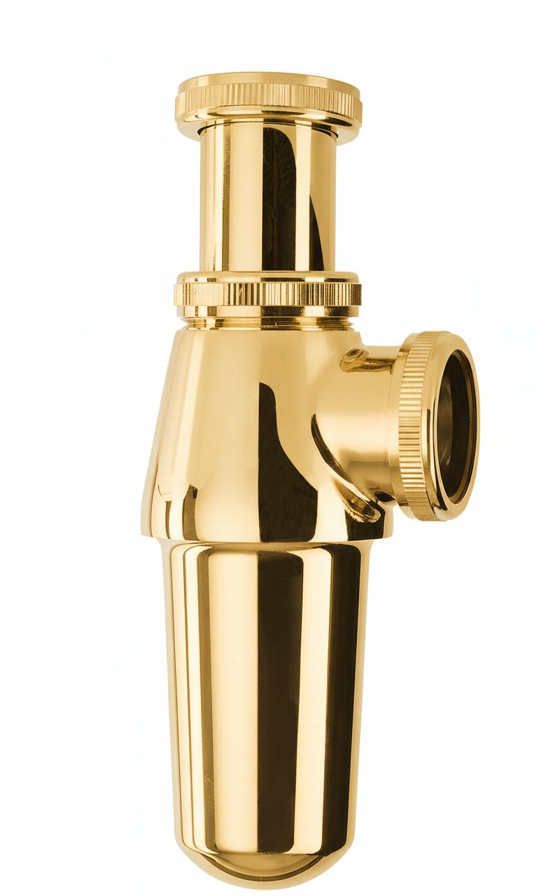 Polished Brass BASIN BOTTLE TRAP in a traditional style compatible with Barber Wilsons, Lefroy Brooks, Rudge, and Chadder & Co.