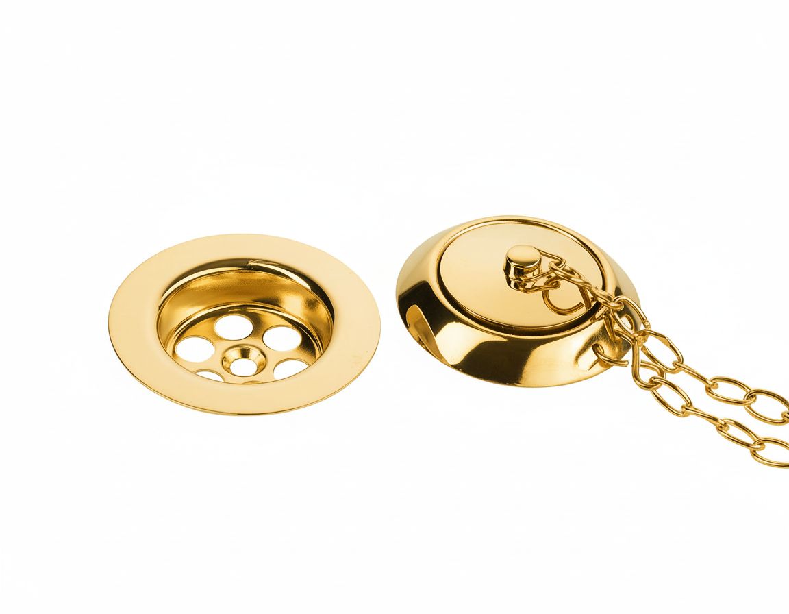 Polished Brass BATH WASTE in a traditional style compatible with Barber Wilsons, Lefroy Brooks, Rudge, and Chadder & Co.