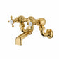 Polished Brass Bath Filler Wall Mounted in a traditional style compatible with Barber Wilsons, Lefroy Brooks, Rudge, and Chadder & Co.