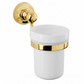 Polished Brass CERAMIC TUMBLER in a traditional style compatible with Barber Wilsons, Lefroy Brooks, Rudge, and Chadder & Co.