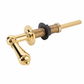 Polished Brass CISTERN LEAVE SOLID HANDLE in a traditional style compatible with Barber Wilsons, Lefroy Brooks, Rudge, and Chadder & Co.