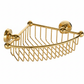 Polished Brass CORNER BASKET in a traditional style compatible with Barber Wilsons, Lefroy Brooks, Rudge, and Chadder & Co.