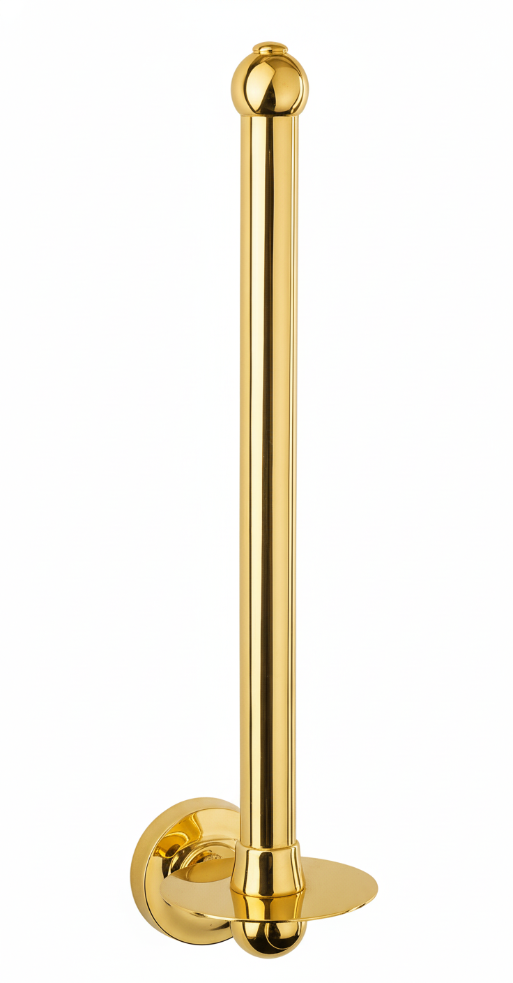 Polished Brass WALL MOUNTED MULTI PAPER ROOL HOLDER in a traditional style compatible with Barber Wilsons, Lefroy Brooks, Rudge, and Chadder & Co.