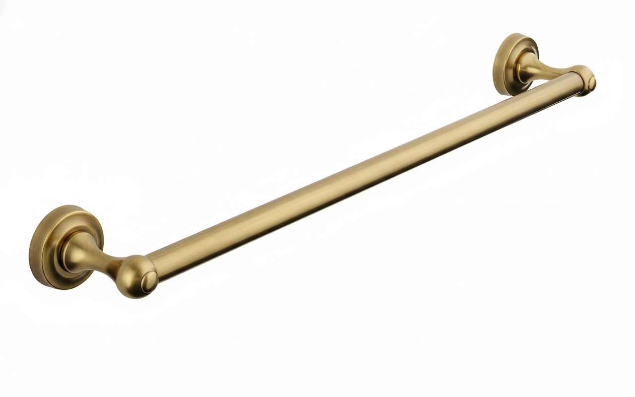 Weathered Brass 600MM TOWEL RAIL in a traditional style compatible with Barber Wilsons, Lefroy Brooks, Rudge, and Chadder & Co.