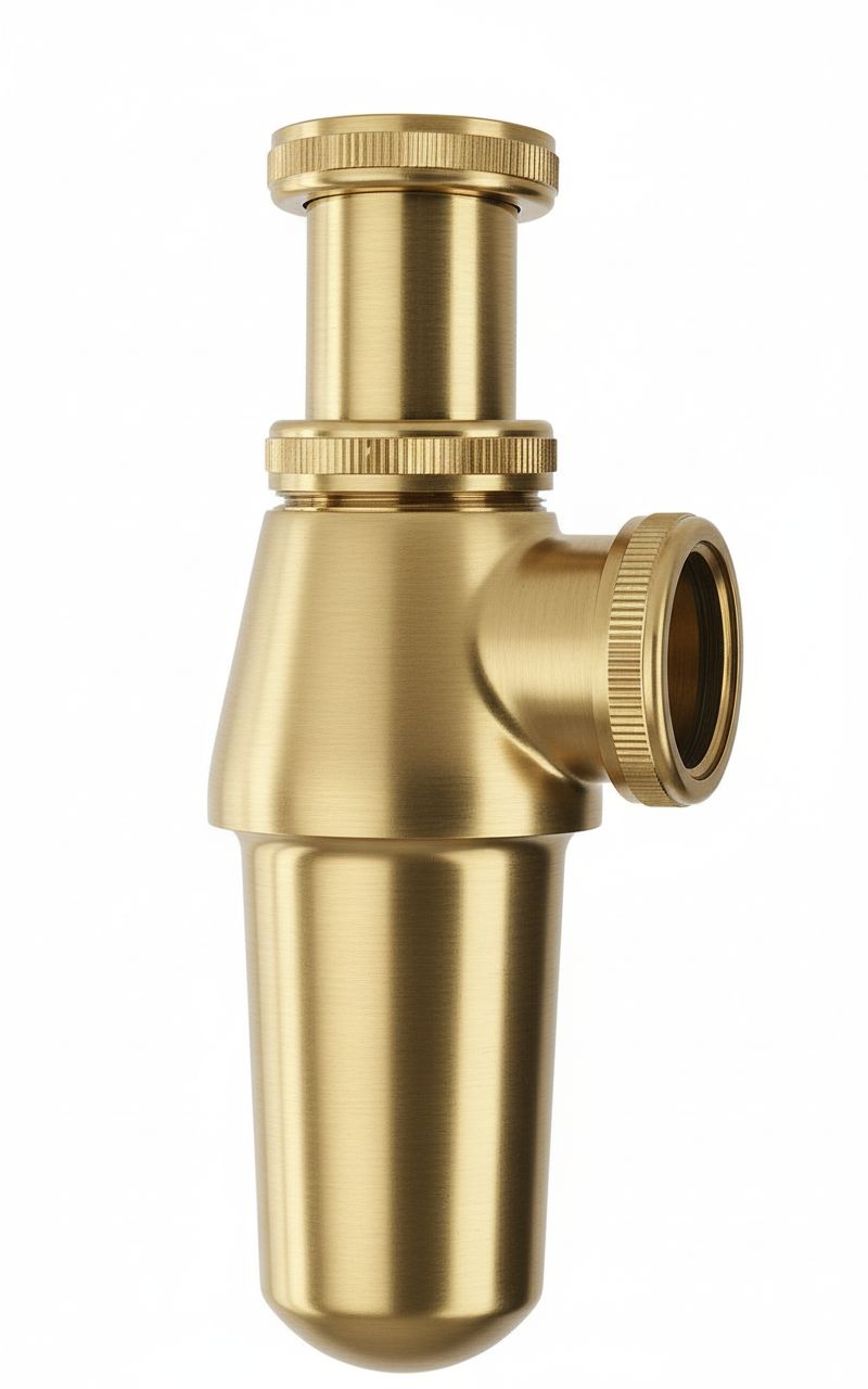 Weathered Brass BASIN BOTTLE TRAP in a traditional style compatible with Barber Wilsons, Lefroy Brooks, Rudge, and Chadder & Co.