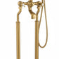 Weathered Brass Bath Mixer on Standpipe Legs in a traditional style compatible with Barber Wilsons, Lefroy Brooks, Rudge, and Chadder & Co.