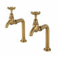 Weathered Brass BIB TAPS STANDARD extention in a traditional style compatible with Barber Wilsons, Lefroy Brooks, Rudge, and Chadder & Co.
