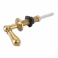 Weathered Brass CISTERN LEAVE SOLID HANDLE in a traditional style compatible with Barber Wilsons, Lefroy Brooks, Rudge, and Chadder & Co.
