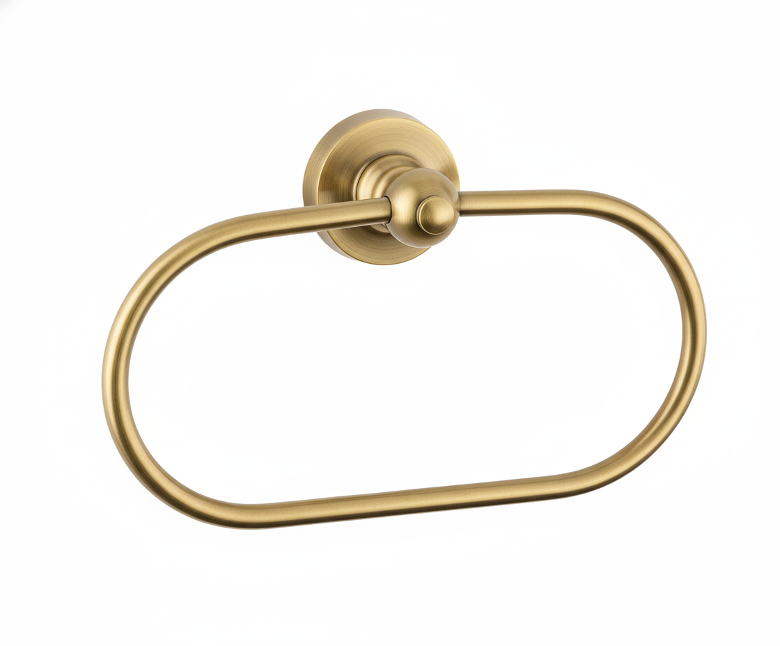 Weathered Brass OVAL TOWEL RAIL in a traditional style compatible with Barber Wilsons, Lefroy Brooks, Rudge, and Chadder & Co.