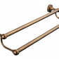 Weathered Copper 600 DOUBLE TOWEL RAIL in a traditional style compatible with Barber Wilsons, Lefroy Brooks, Rudge, and Chadder & Co.