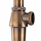 Weathered Copper BASIN BOTTLE TRAP in a traditional style compatible with Barber Wilsons, Lefroy Brooks, Rudge, and Chadder & Co.