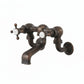 Weathered Copper Bath Filler Wall Mounted in a traditional style compatible with Barber Wilsons, Lefroy Brooks, Rudge, and Chadder & Co.