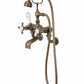 Weathered Copper Bath Mixer Wall MOUNTED (PN-1950) in a traditional style compatible with Barber Wilsons, Lefroy Brooks, Rudge, and Chadder & Co.