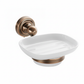 Weathered Copper CERAMIC SOAP DISH in a traditional style compatible with Barber Wilsons, Lefroy Brooks, Rudge, and Chadder & Co.