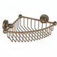 Weathered Copper CORNER BASKET in a traditional style compatible with Barber Wilsons, Lefroy Brooks, Rudge, and Chadder & Co.