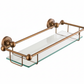 Weathered Copper GLASS GALLERY SHELF in a traditional style compatible with Barber Wilsons, Lefroy Brooks, Rudge, and Chadder & Co.