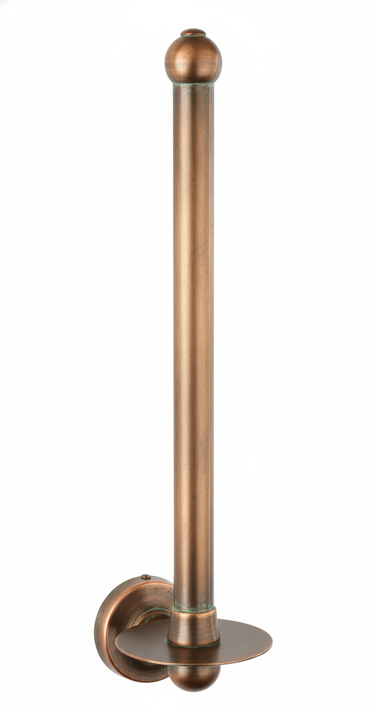 Weathered Copper WALL MOUNTED MULTI PAPER ROOL HOLDER in a traditional style compatible with Barber Wilsons, Lefroy Brooks, Rudge, and Chadder & Co.