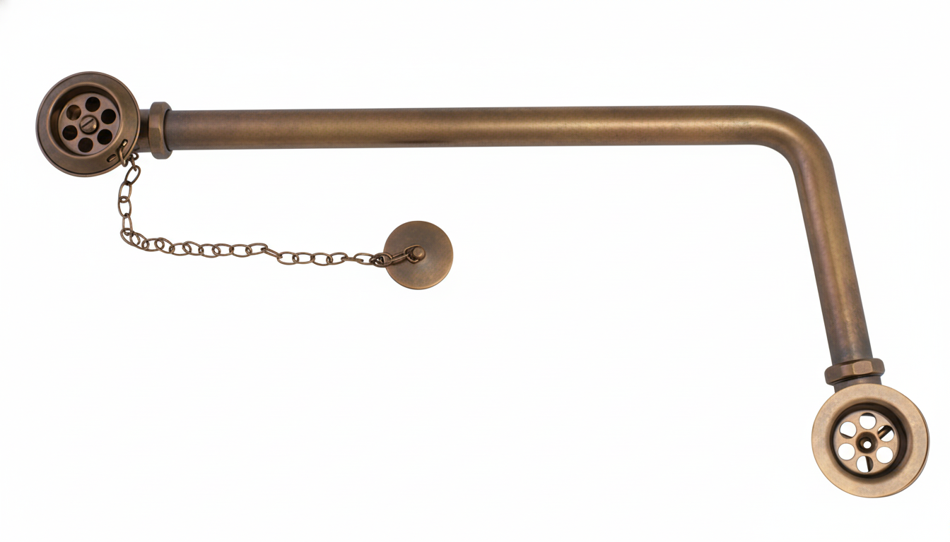 Weathered Copper BATH WASTE EXSPOSED (PN-1550) in a traditional style compatible with Barber Wilsons, Lefroy Brooks, Rudge, and Chadder & Co.